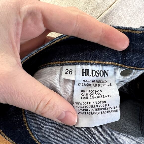 Hudson Dark Wash Released Hem Skinny Jeans LAST CALL - Picture 5 of 5